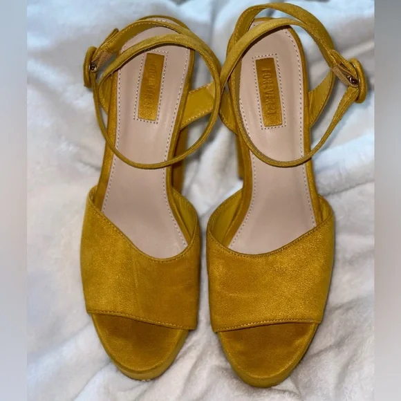 Yellow heels forever 21 on sale